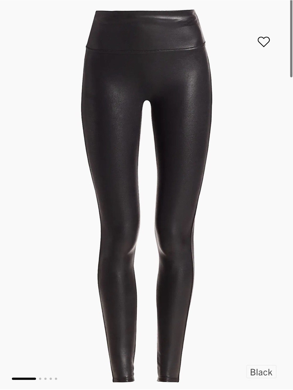 SPANX High-Rise Faux Leather Leggings in Black size L